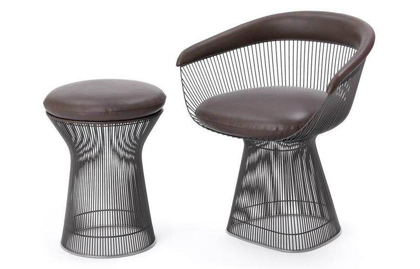 Tondini in acciaio come struttura per sedie for Sedie design knoll