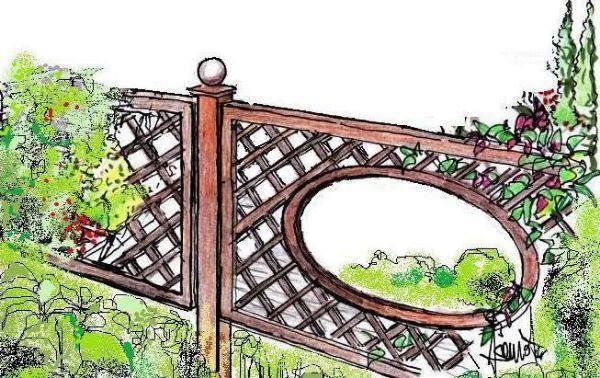 Recinzioni di legno in giardino: soluzioni progettuali Piante disegno Giardino