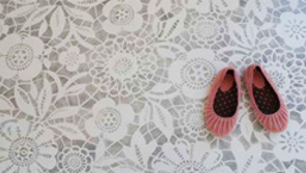 Pavimenti decorati con lo stencil Pavimento decorazione Antico