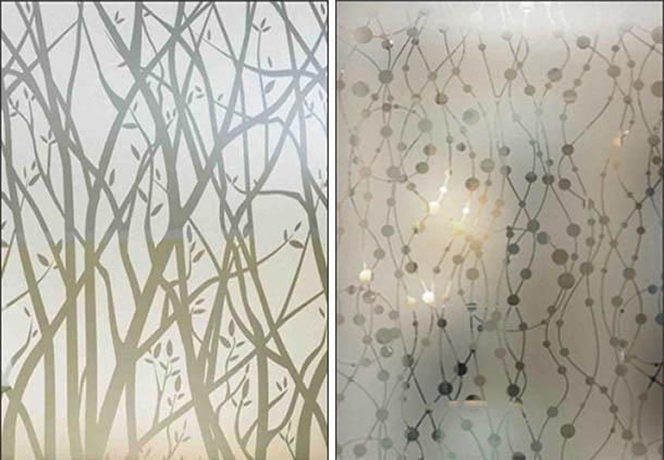 Pellicole adesive per vetri Vetri per esterni decorati satinati