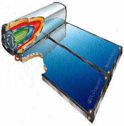 Solahart - Spaccato del sistema solare fototermico a circolazione naturale mod. 302 KF