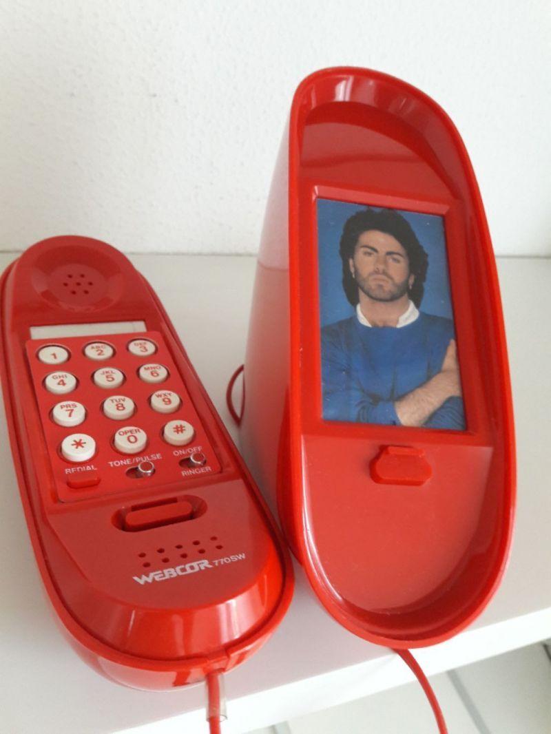 Raro Telefono Webcor Cuore Rosso - Anni '80 - Vintage 3