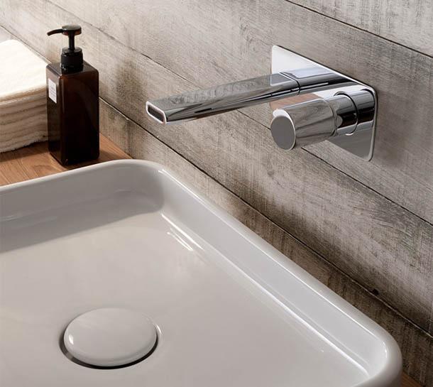 Rubinetto bagno, elegante rubinetto bagno in ottone cromato, moderno e  unico rubinetto miscelatore lavabo monoforo