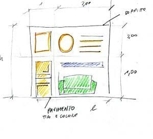 Arredare le pareti: disegno 1