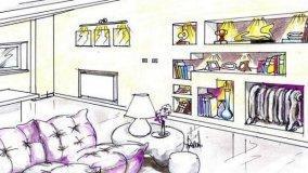 Mansarda con nicchie d'arredo