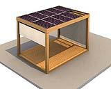 Pergolato fotovoltaico modello RIO, dal catalogo dell'Azienda Green Engineering.