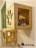 Cubi modulari da parete per gatti, dal catalogo della Falegnameria di Giovanni Ceria.