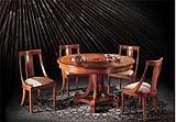 Tavolo da pranzo con sedie in stile Biedermeier (riproduzione moderna proposta dall'Azienda Angelo Cappellini & C.)