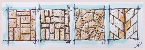 Disegno di alcune geometrie di posa