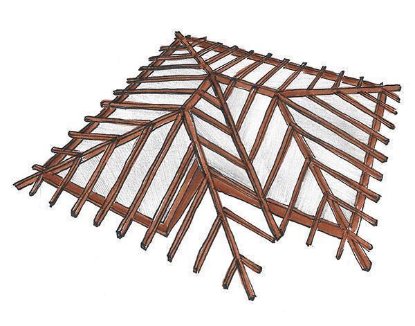 Rifacimento della struttura di un tetto in legno Sezione tetto in legno