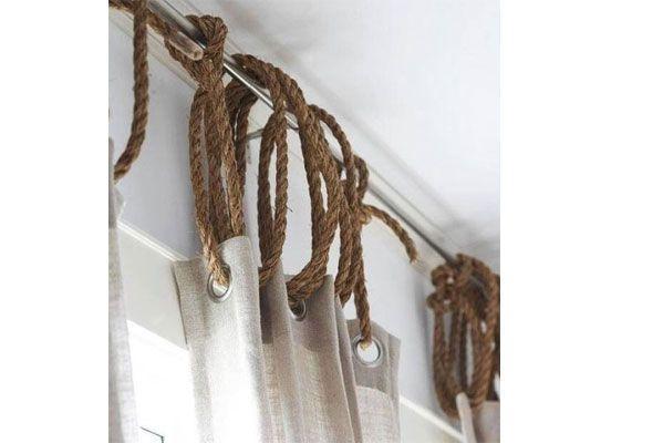 Decorare le tende di casa con la corda