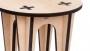 Particolare tavolino ad incastro, taglio laser di Mario Pagliaro Design
