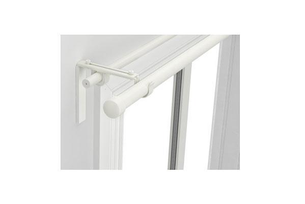 InCasa Bastone Doppio Per Tende In Acciaio Satinato – L.280 Cm, Ø20 Mm – Completo Di Supporti E Anelli