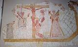 Scena di crocifissione (ora visibile presso il museo di Caporetto) dipinta in uno stile molto semplice e rozzo, e con evidenti errori di rappresentazione.