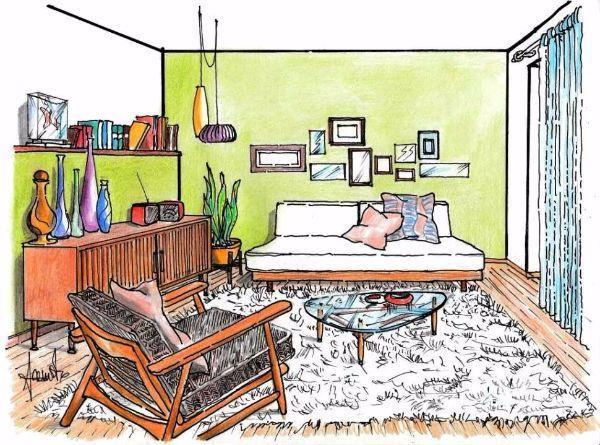 Salotto stile vintage: progetto darredo Progettare salotto