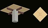 Pilastri trasformati in tavoli
