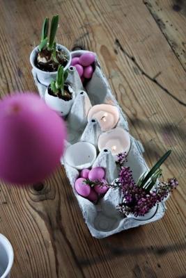 Idea decorazione riciclo scatola uova di Frugal&Thriving