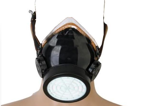 Maschera antipolvere con respiratore per risanamento ambientale