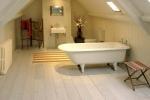 Parquet rovere sbiancato Armony Floor, installato in un bagno