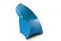 Poltrona pieghevole Flux Chair blu aperta di Flux