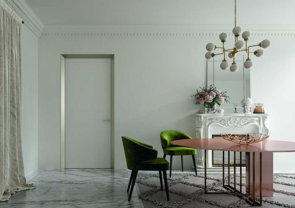 Flush-to-the-wall door with splayed frame ECLISSE 40 Collection