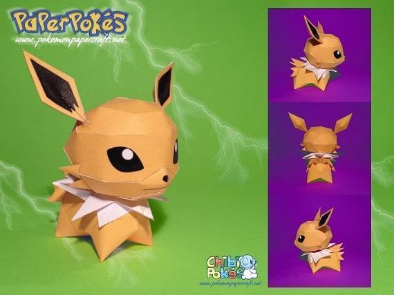 Pokémon Chibi realizzato con Papercraft