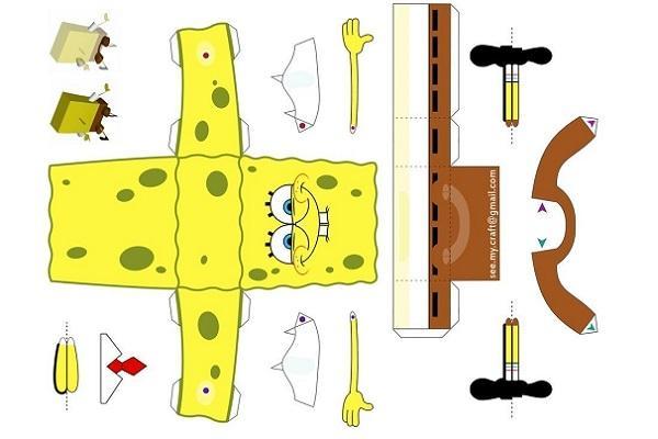Modello per la realizzazione di Spongebob, fonte Pinterest