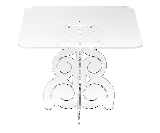Tavolino quadrato in metacrilato Baricco trasparente, dimensioni 50x41x50 cm su Dalani