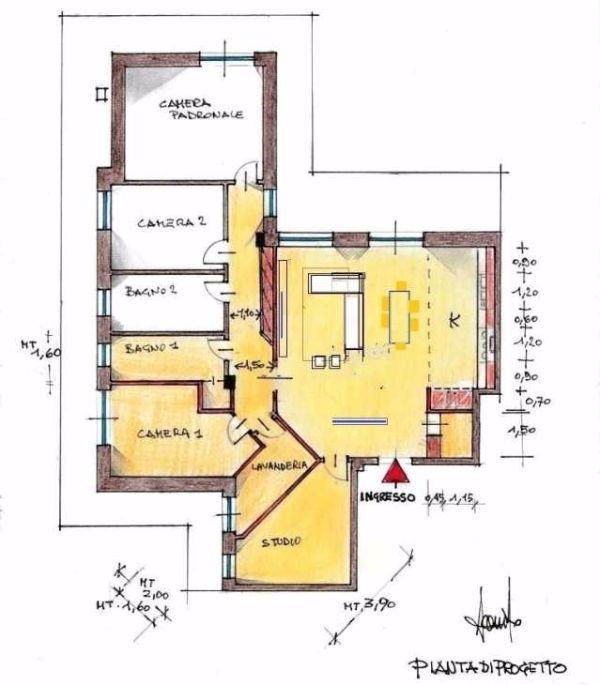 Appartamento 150 mq: idea di progetto Appartamento 70 mq planimetria