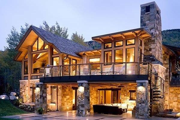Casa in montagna moderna da Pinterest