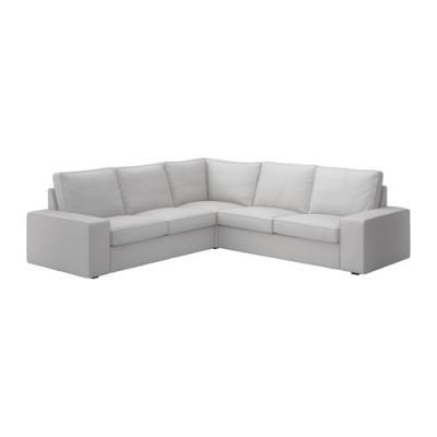 Arredare divano angolare grigio Kivik Ikea