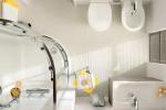 Vista dall'alto di bagno con sanitari Connect Space Ideal Standard