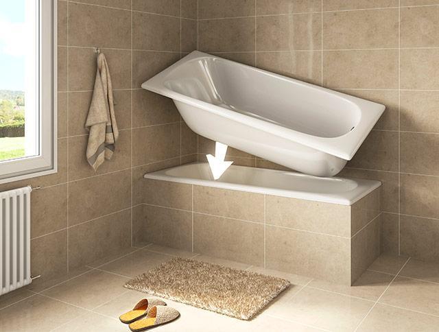 Sovrapposizione vasche da bagno Costruire una vasca da bagno