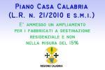 Piano Casa Calabria ampliamento