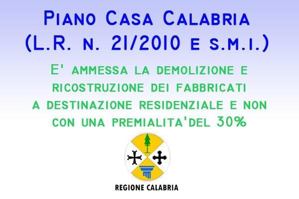 Piano Casa Calabria demolizione