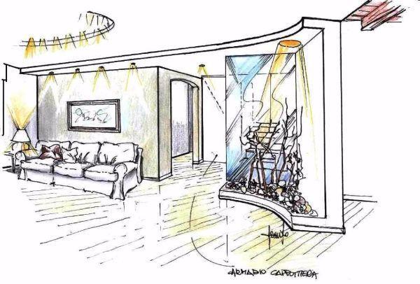 Salotto classico contemporaneo: progetto Salotto contemporaneo