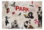 Stile Grunge:Carta da parati effetto graffiti murale di Murando.it