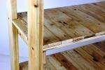Arredopallet: particolare scaffalatura in legno