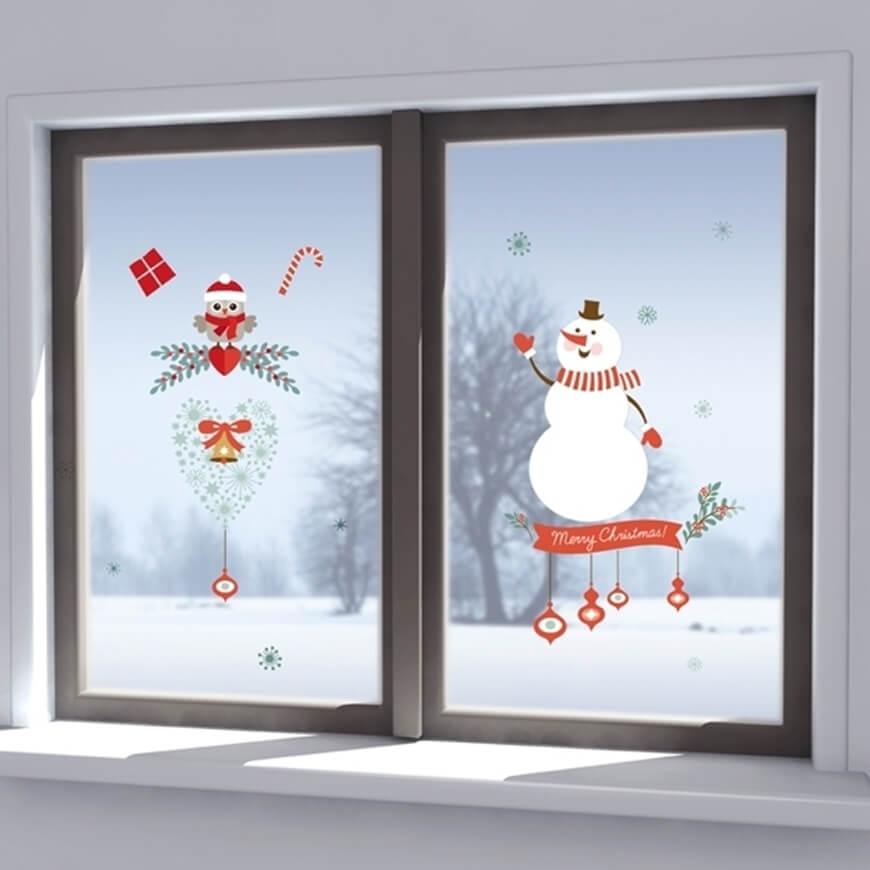 Vetrofanie per finestre tema natalizio di Dekoidea.com