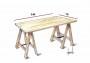 Fai da te legno: tavolo scrivania con cavalletti