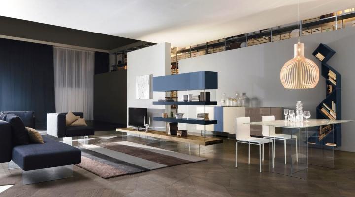 Living open space arredato con Air sofa table, by Lago