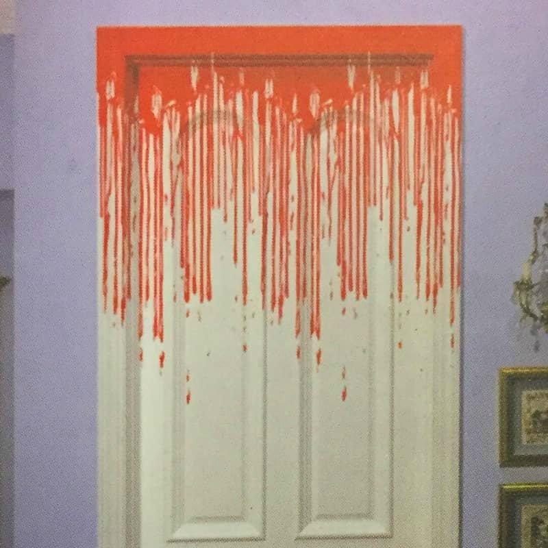 Decorazioni Halloween sangue sulla porta di Feste Mix