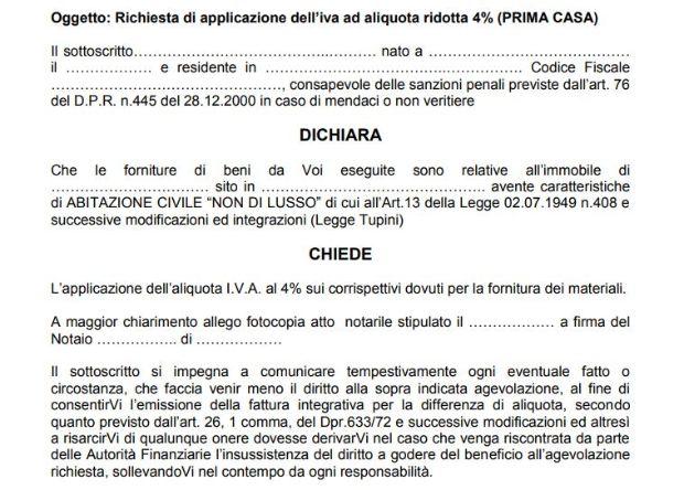 Iva per lavori edili Detrazione iva prima casa