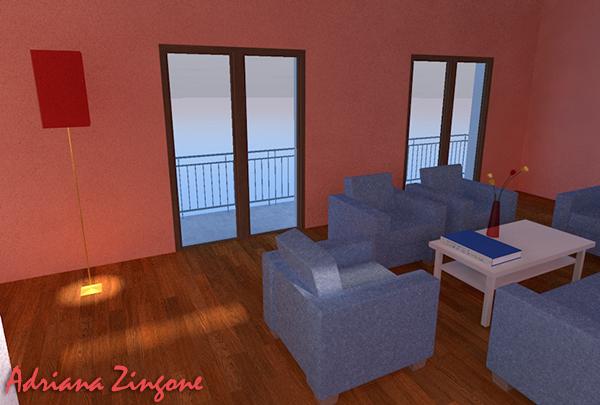 Salone con parquet