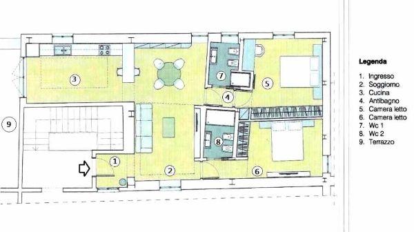 Progetto darredo living stile contemporaneo Soggiorno living moderno