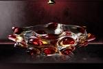 Lavabo in vetro Murano rosso Glassdesign