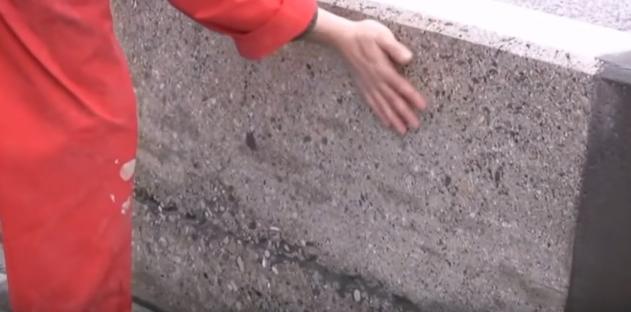 La superficie trattata per l'applicazione del cemento osmotico, Nord Resine