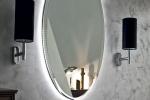 Più classica la specchiera ovale Charme per illuminare il bagno, Arbi Bathroom