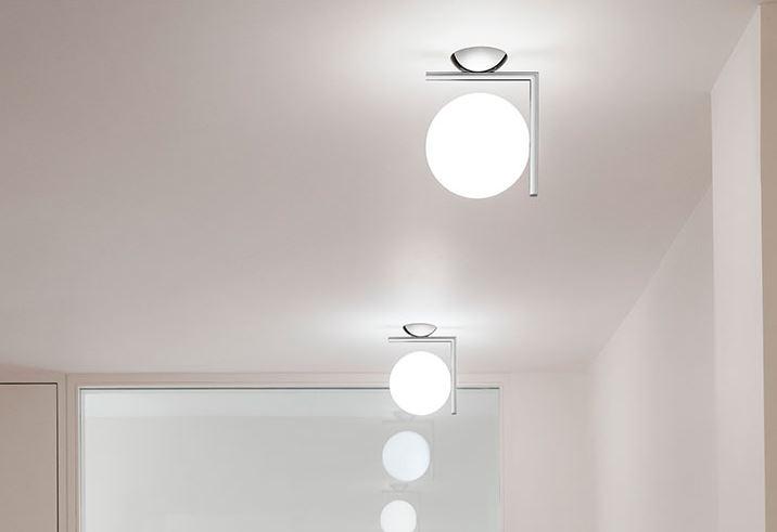 L'illuminazione del bagno con le plafoniere IC Lights di Flos