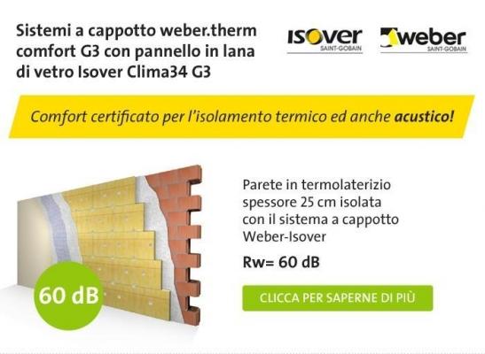 Sistema a pannelli isolanti Isover Clima34 G3